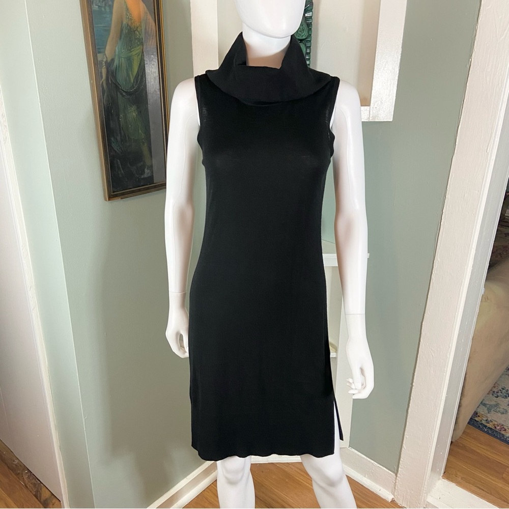 NWT New White House Black Market Cowl Neck Mini Dress Sheath Knit Sleeveless XS - Picture 2 of 13